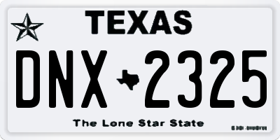 TX license plate DNX2325