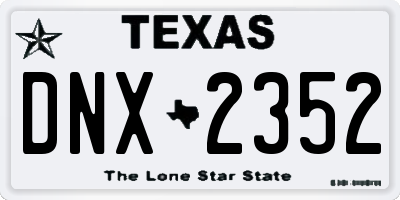 TX license plate DNX2352