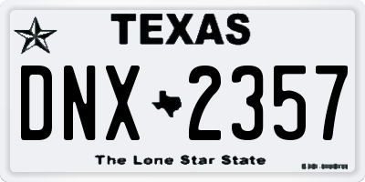 TX license plate DNX2357