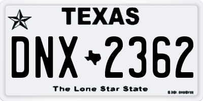 TX license plate DNX2362