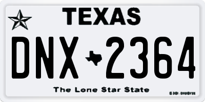 TX license plate DNX2364