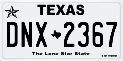 TX license plate DNX2367
