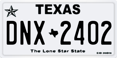 TX license plate DNX2402