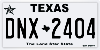 TX license plate DNX2404