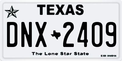 TX license plate DNX2409