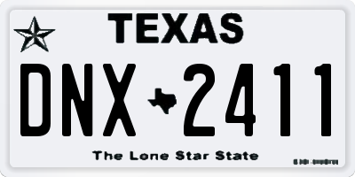 TX license plate DNX2411