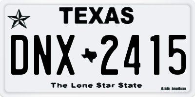 TX license plate DNX2415