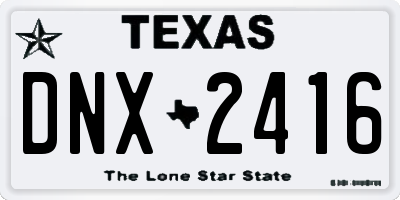 TX license plate DNX2416