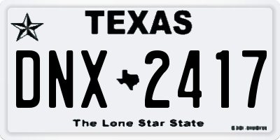 TX license plate DNX2417