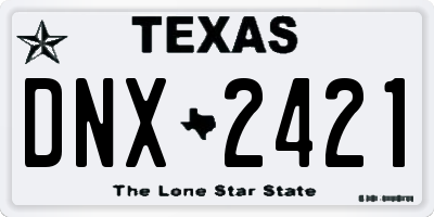 TX license plate DNX2421