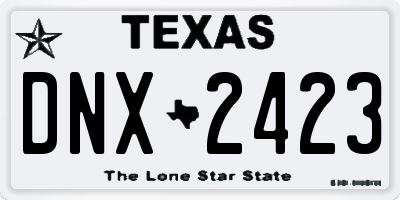 TX license plate DNX2423