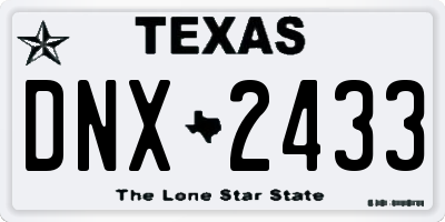 TX license plate DNX2433