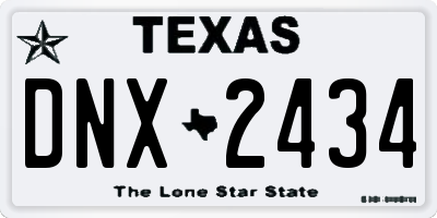 TX license plate DNX2434