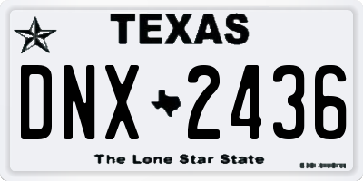 TX license plate DNX2436
