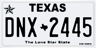 TX license plate DNX2445
