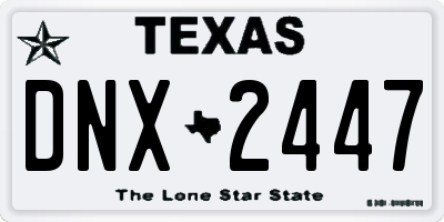 TX license plate DNX2447