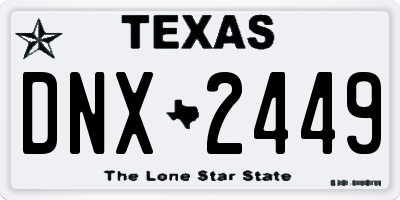 TX license plate DNX2449