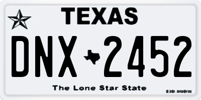 TX license plate DNX2452