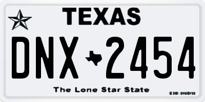 TX license plate DNX2454