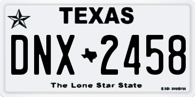 TX license plate DNX2458
