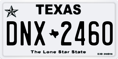TX license plate DNX2460
