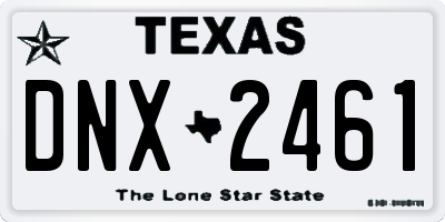 TX license plate DNX2461
