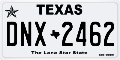 TX license plate DNX2462