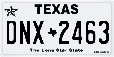 TX license plate DNX2463