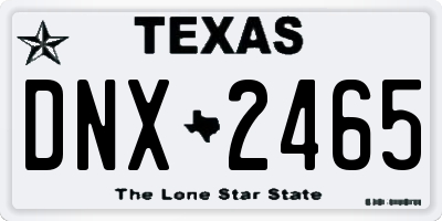 TX license plate DNX2465