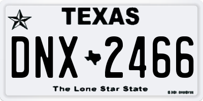 TX license plate DNX2466