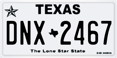 TX license plate DNX2467