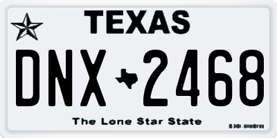 TX license plate DNX2468