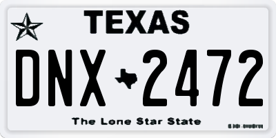 TX license plate DNX2472