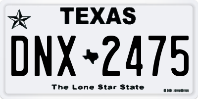 TX license plate DNX2475