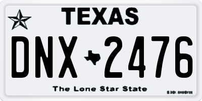 TX license plate DNX2476