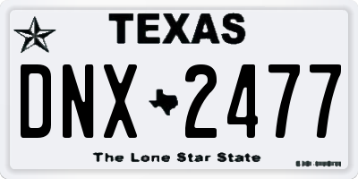 TX license plate DNX2477