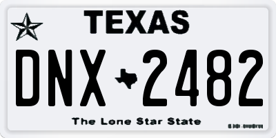 TX license plate DNX2482