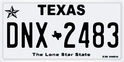 TX license plate DNX2483