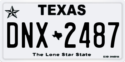 TX license plate DNX2487