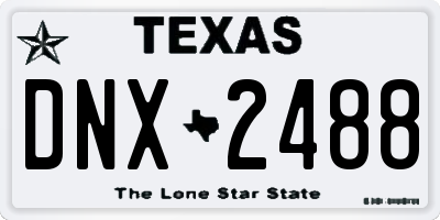 TX license plate DNX2488