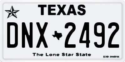 TX license plate DNX2492