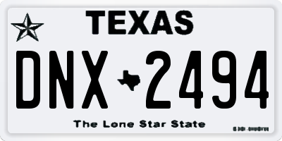 TX license plate DNX2494