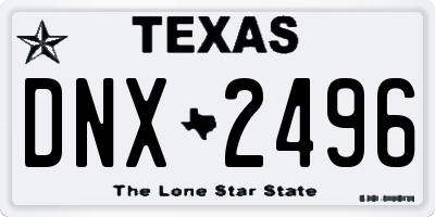 TX license plate DNX2496