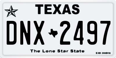 TX license plate DNX2497