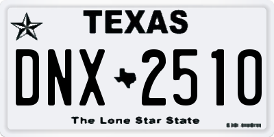 TX license plate DNX2510