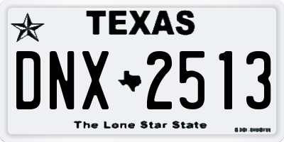 TX license plate DNX2513