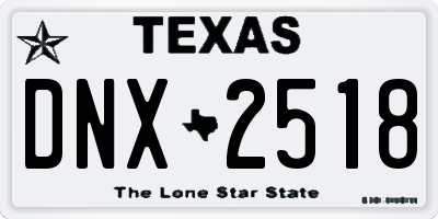 TX license plate DNX2518