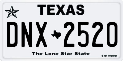 TX license plate DNX2520