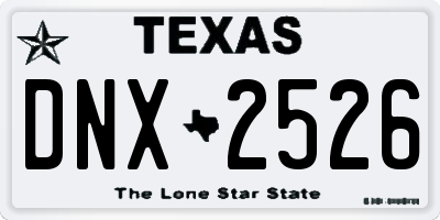 TX license plate DNX2526