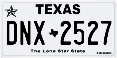 TX license plate DNX2527